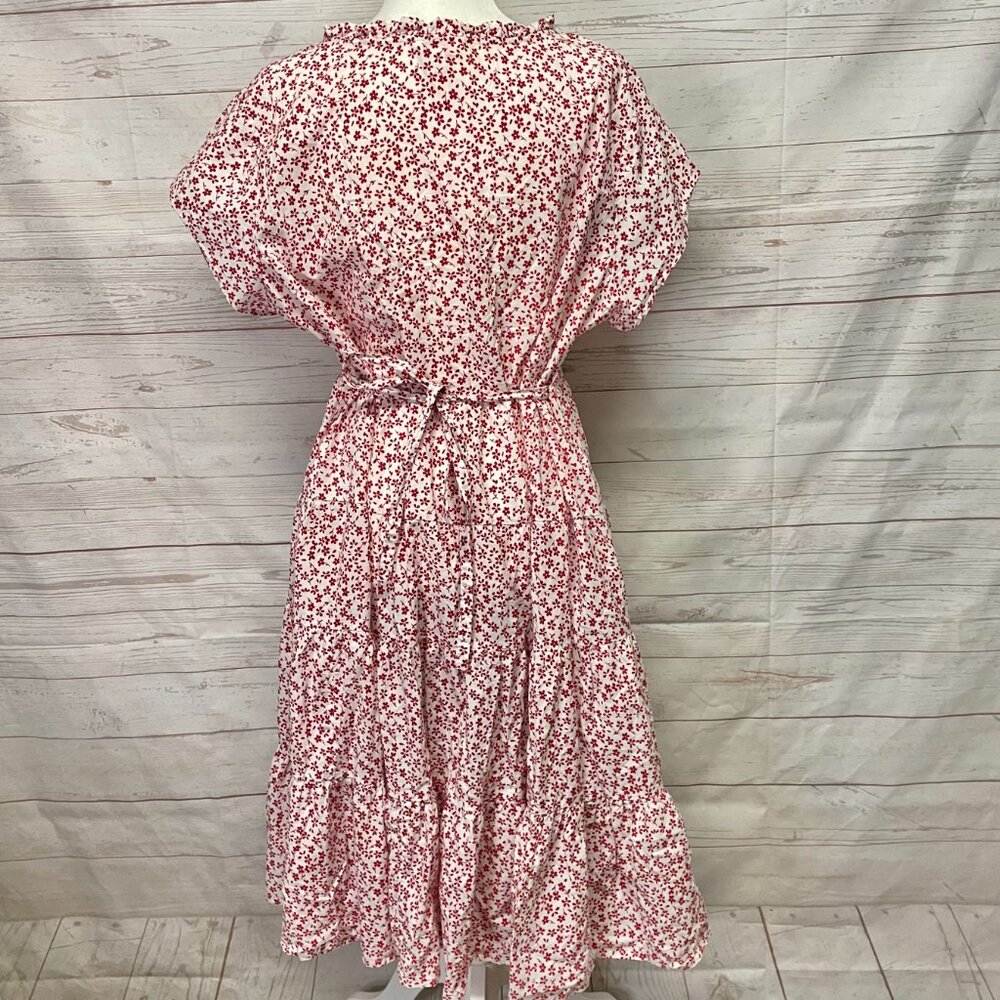 April Cornell White Dress with Red Floral Print - Picture 2 of 9
